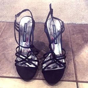 Black Strappy Stilettos "Chinese Laundry" Size 9M